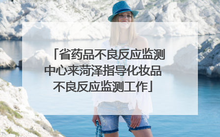 省药品不良反应监测中心来菏泽指导化妆品不良反应监测工作